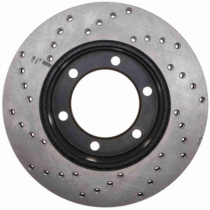 StopTech Sport Cross Drilled Brake Rotor; Front Left