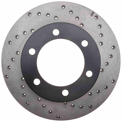 StopTech Sport Cross Drilled Brake Rotor; Front Left