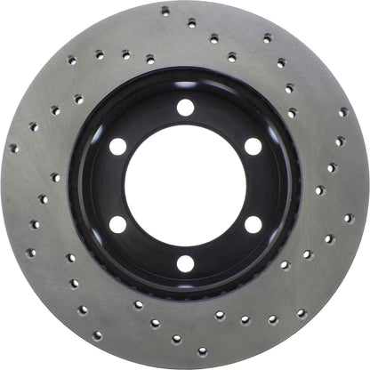 StopTech Sport Cross Drilled Brake Rotor; Front Right