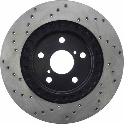 StopTech Sport Cross Drilled Brake Rotor; Front Left