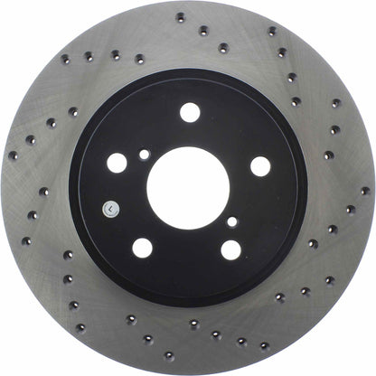 StopTech Sport Cross Drilled Brake Rotor; Front Left