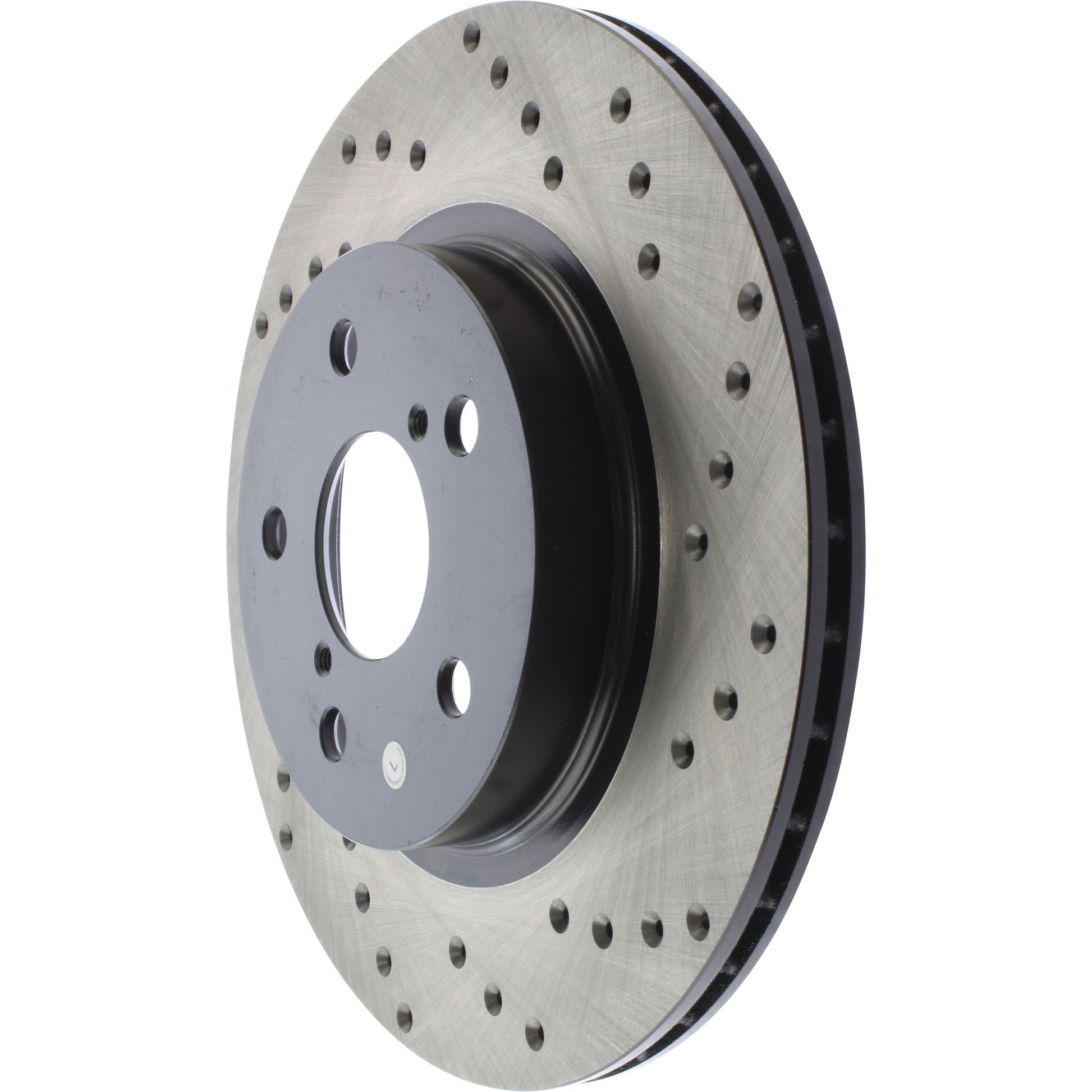StopTech Sport Cross Drilled Brake Rotor; Front Left