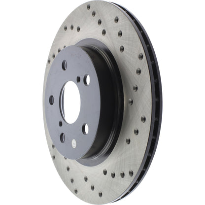 StopTech Sport Cross Drilled Brake Rotor; Front Left