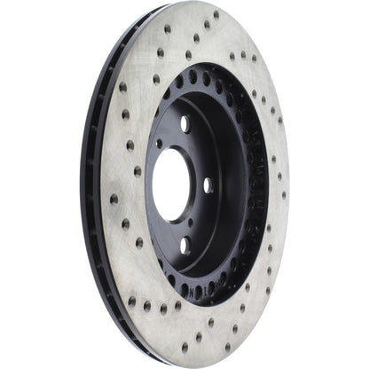 StopTech Sport Cross Drilled Brake Rotor; Front Left