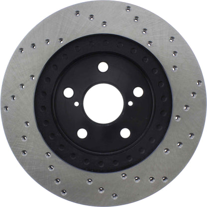 StopTech Sport Cross Drilled Brake Rotor; Front Right