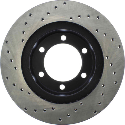 StopTech Sport Cross Drilled Brake Rotor; Front Left