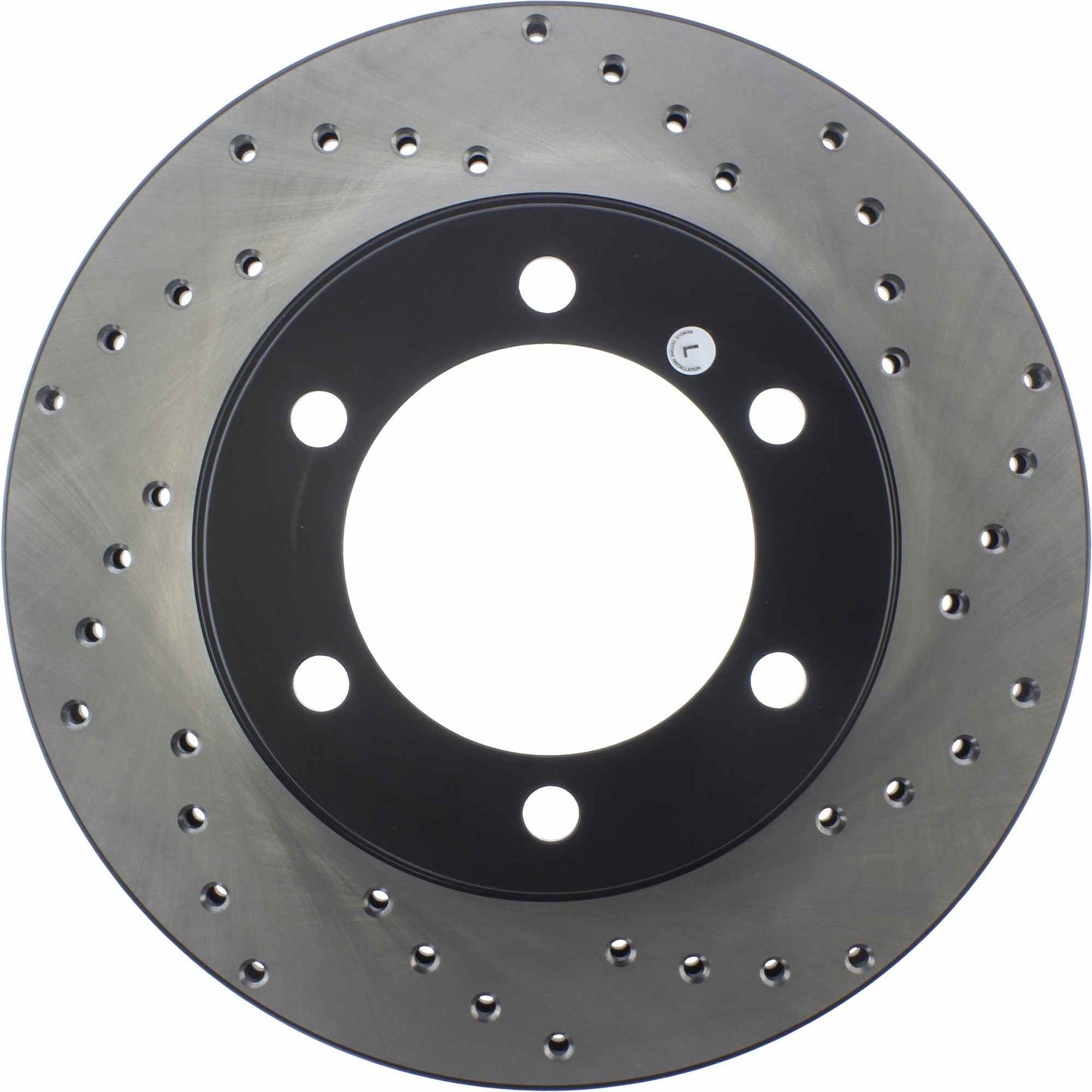 StopTech Sport Cross Drilled Brake Rotor; Front Left