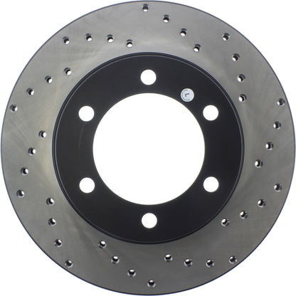 StopTech Sport Cross Drilled Brake Rotor; Front Left