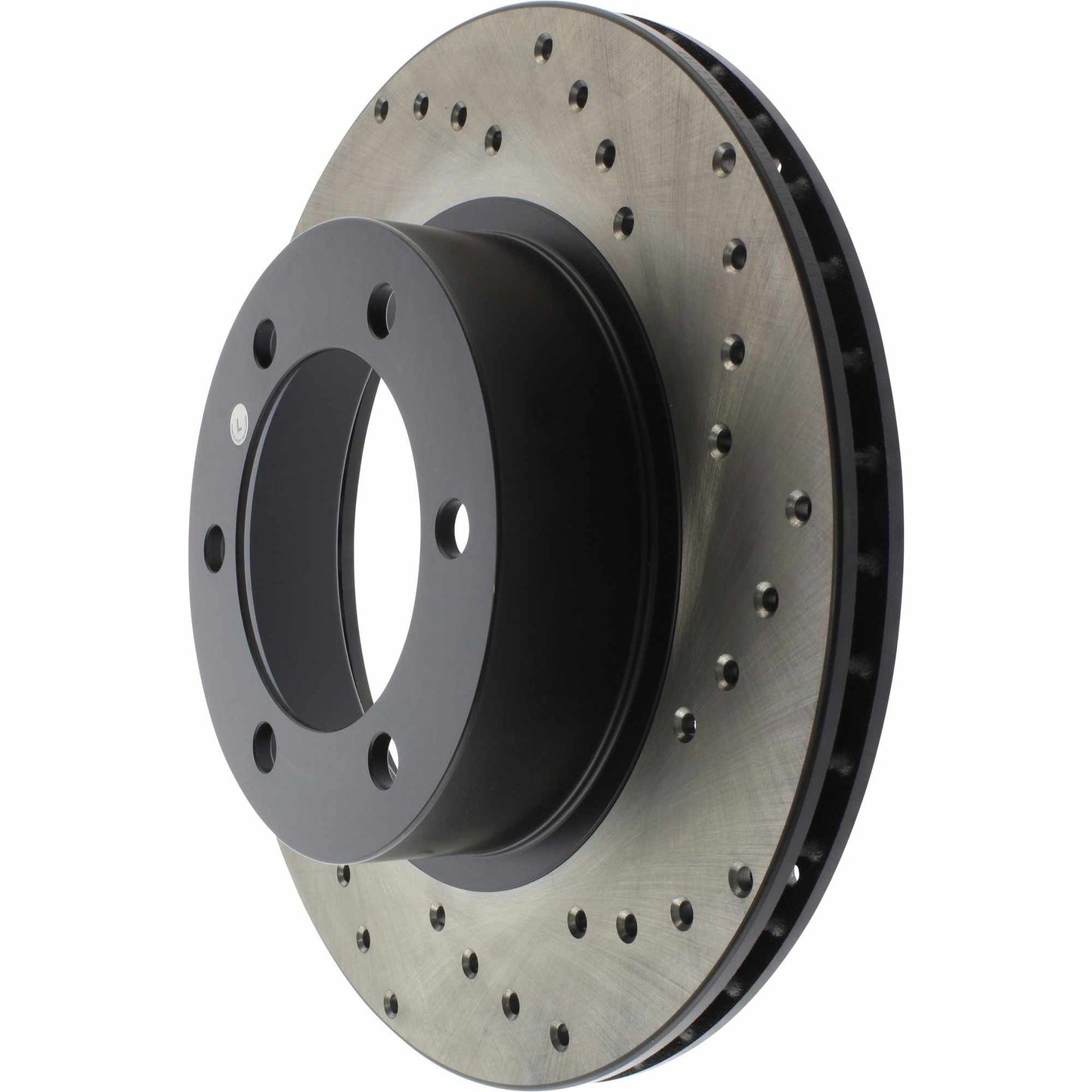 StopTech Sport Cross Drilled Brake Rotor; Front Left