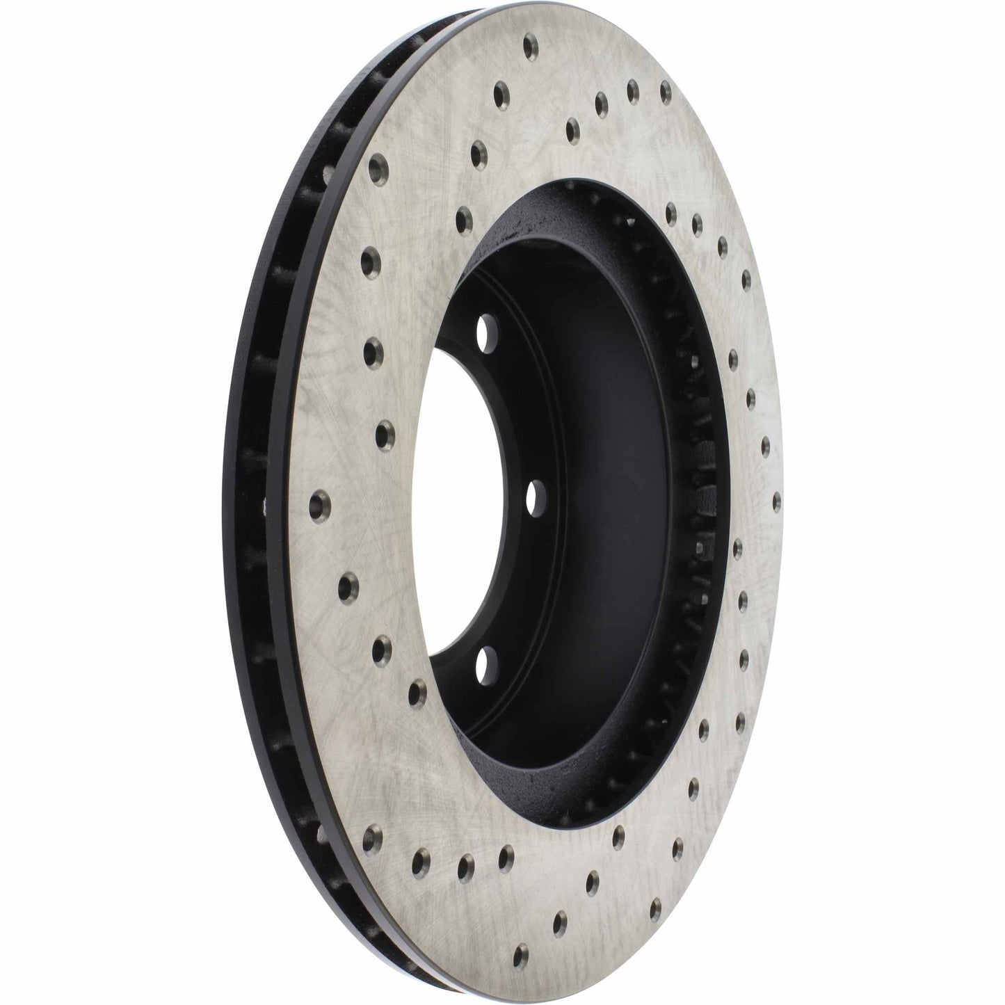 StopTech Sport Cross Drilled Brake Rotor; Front Left