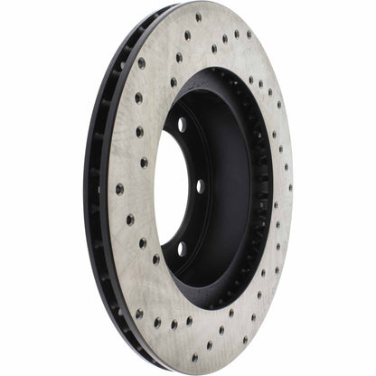 StopTech Sport Cross Drilled Brake Rotor; Front Left