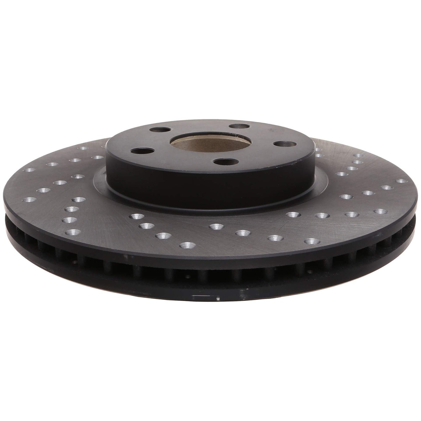 StopTech Sport Cross Drilled Brake Rotor; Front Left