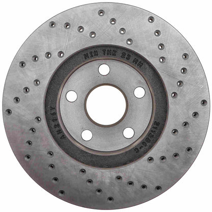 StopTech Sport Cross Drilled Brake Rotor; Front Right