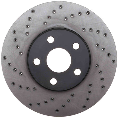 StopTech Sport Cross Drilled Brake Rotor; Front Right
