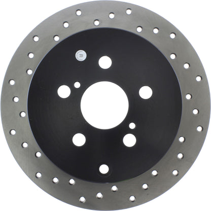StopTech Sport Cross Drilled Brake Rotor; Rear Right