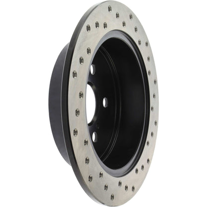 StopTech Sport Cross Drilled Brake Rotor; Rear Right