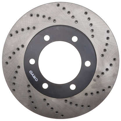 StopTech Sport Cryo Cross Drilled Brake Rotor; Front Left