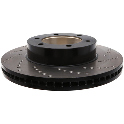 StopTech Sport Cross Drilled Brake Rotor; Front Left