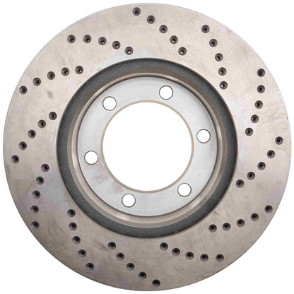 StopTech Sport Cross Drilled Brake Rotor; Front Right