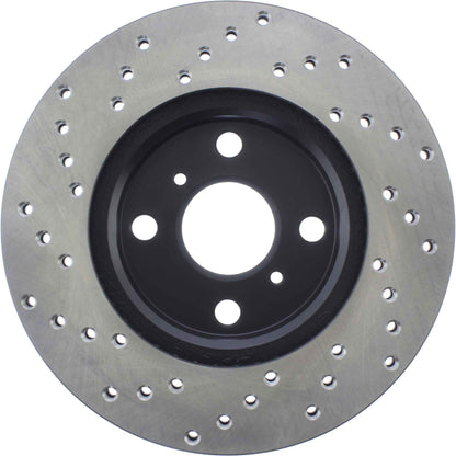 StopTech Sport Cross Drilled Brake Rotor; Front Left