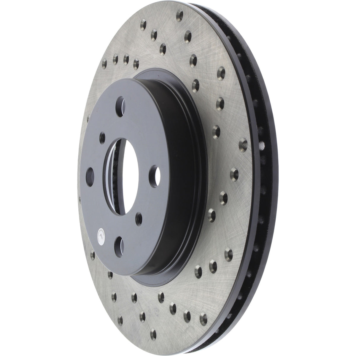 StopTech Sport Cross Drilled Brake Rotor; Front Left