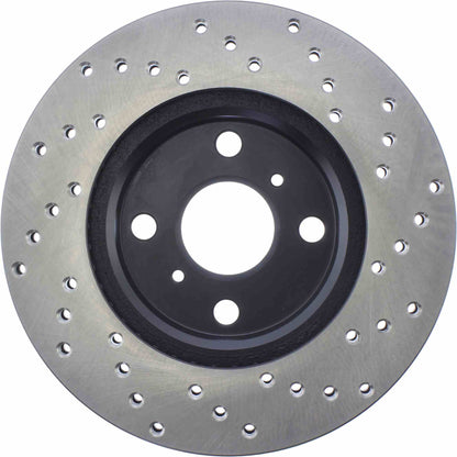 StopTech Sport Cross Drilled Brake Rotor; Front Right