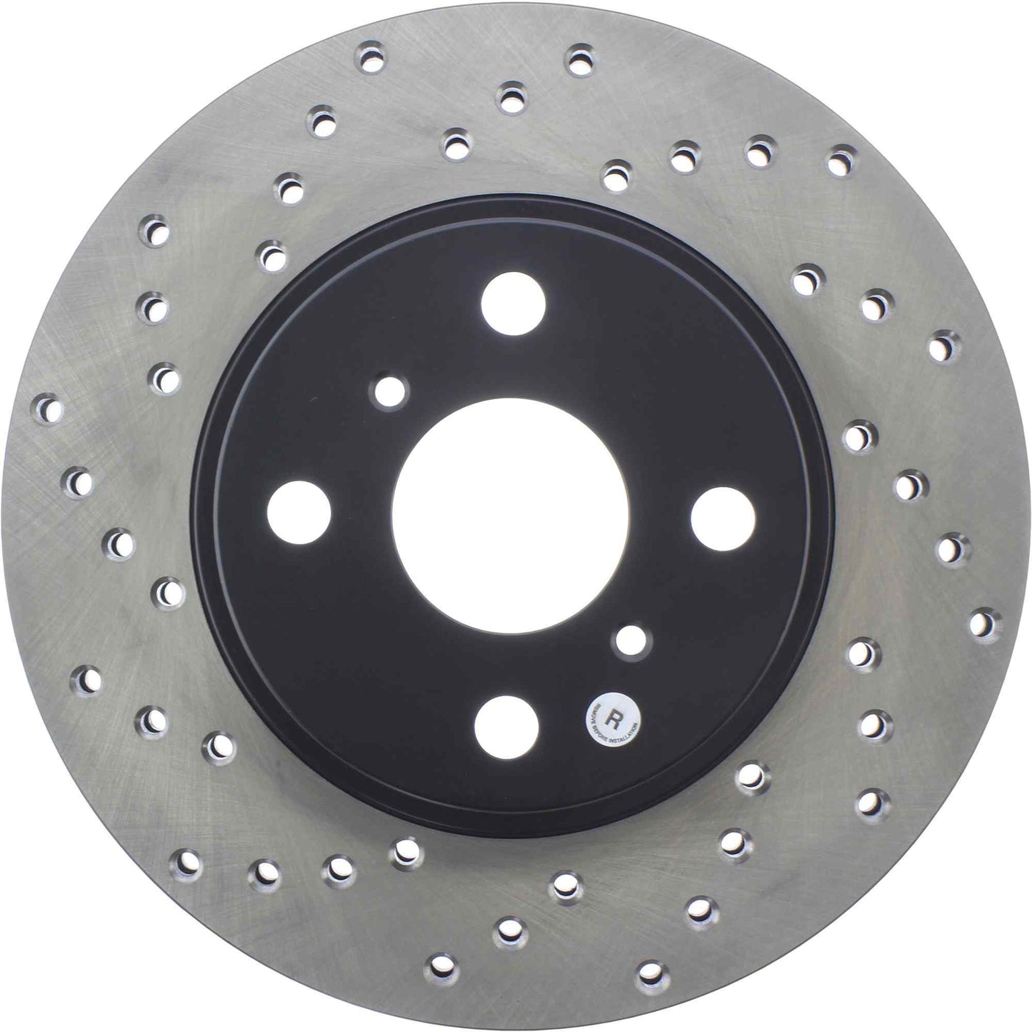 StopTech Sport Cross Drilled Brake Rotor; Front Right