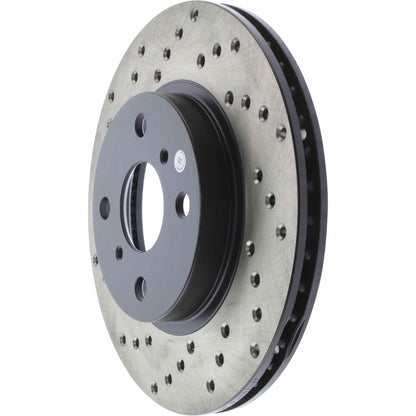 StopTech Sport Cross Drilled Brake Rotor; Front Right