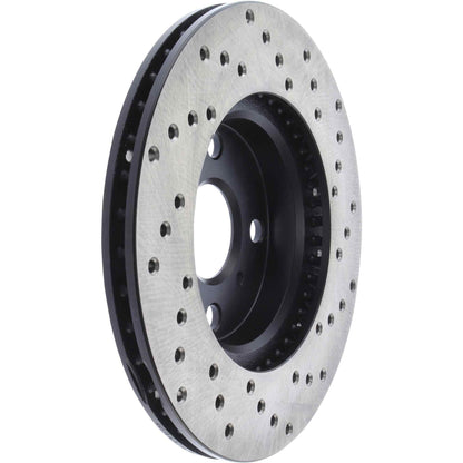 StopTech Sport Cross Drilled Brake Rotor; Front Right