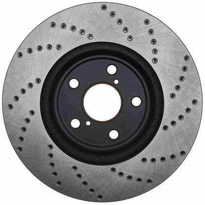 StopTech Sport Cross Drilled Brake Rotor; Front Right