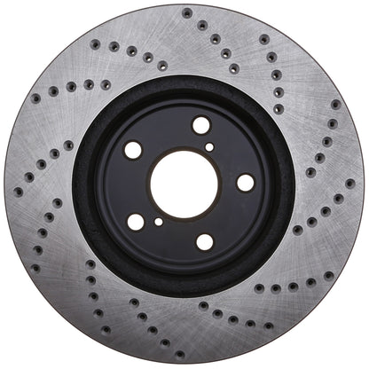 StopTech Sport Cross Drilled Brake Rotor; Front Right
