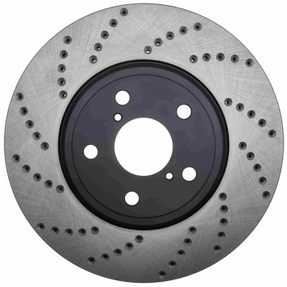 StopTech Sport Cross Drilled Brake Rotor; Front Right