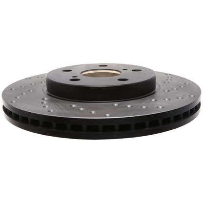 StopTech Sport Cross Drilled Brake Rotor; Front Left