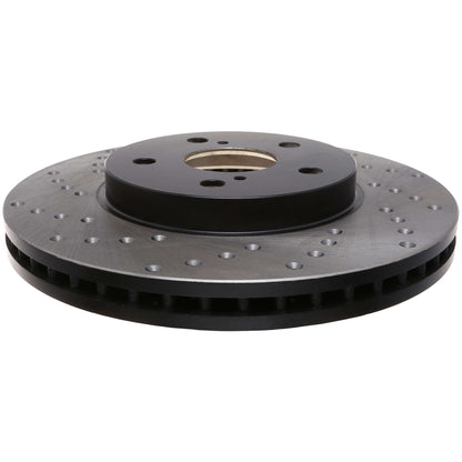 StopTech Sport Cross Drilled Brake Rotor; Front Right