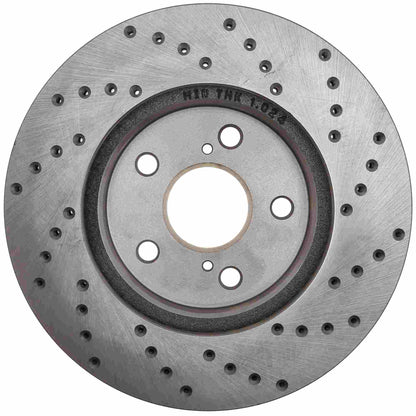 StopTech Sport Cross Drilled Brake Rotor; Front Right