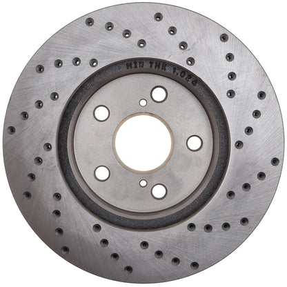 StopTech Sport Cross Drilled Brake Rotor; Front Right