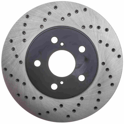 StopTech Sport Cross Drilled Brake Rotor; Front Right