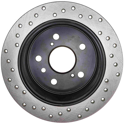 StopTech Sport Cryo Cross Drilled Brake Rotor; Rear Left