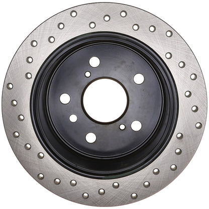 StopTech Sport Cryo Cross Drilled Brake Rotor; Rear Left