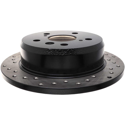 StopTech Sport Cross Drilled Brake Rotor; Rear Right
