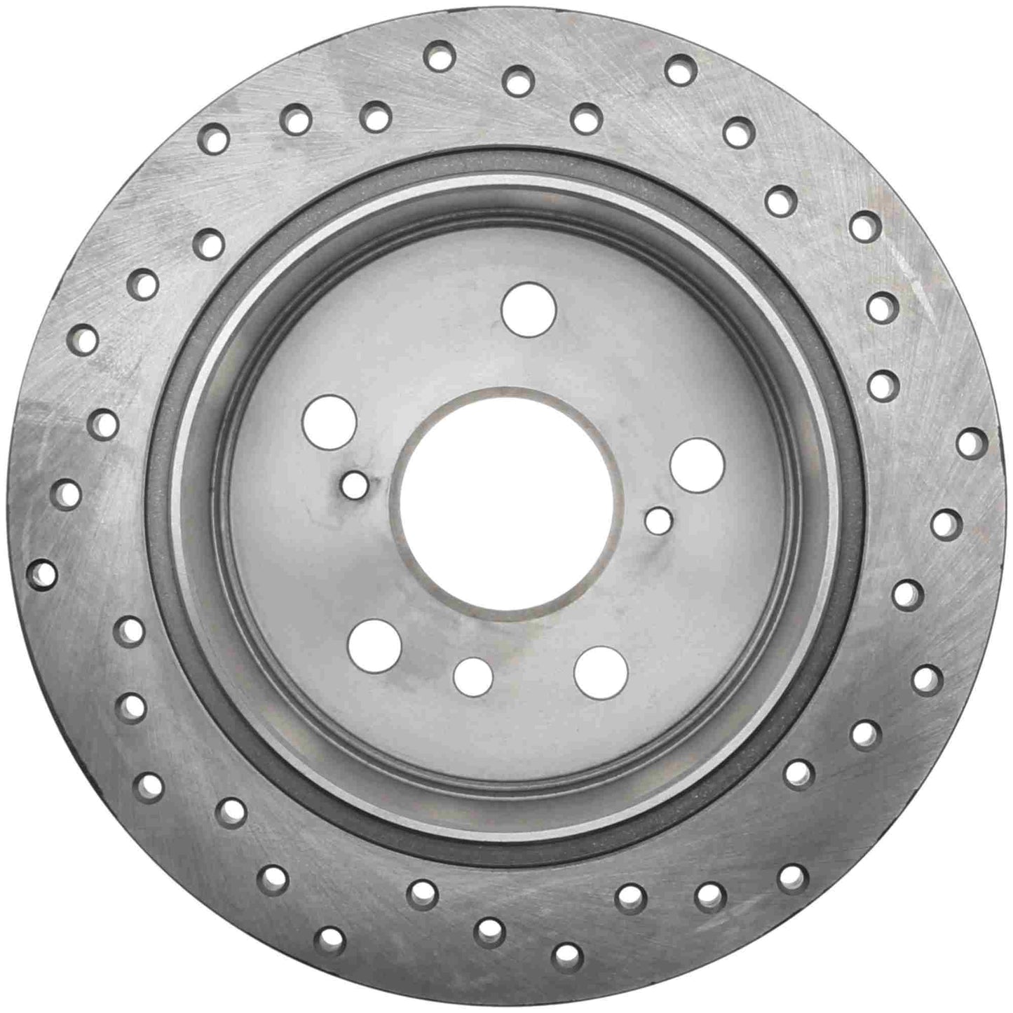 StopTech Sport Cross Drilled Brake Rotor; Rear Right