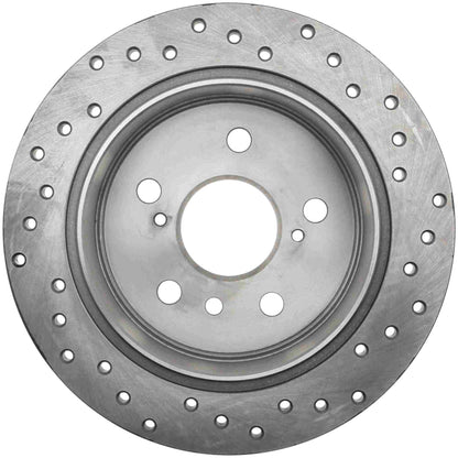 StopTech Sport Cross Drilled Brake Rotor; Rear Right