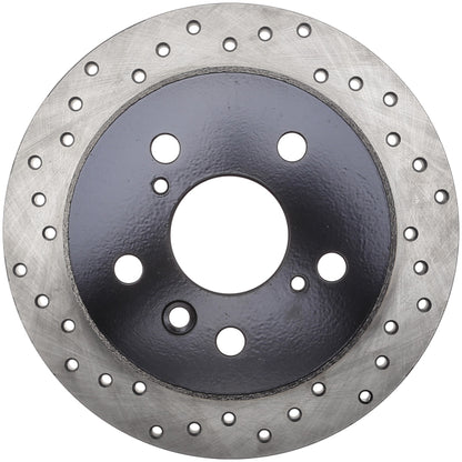 StopTech Sport Cross Drilled Brake Rotor; Rear Right