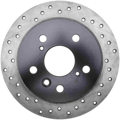 StopTech Sport Cross Drilled Brake Rotor; Rear Right