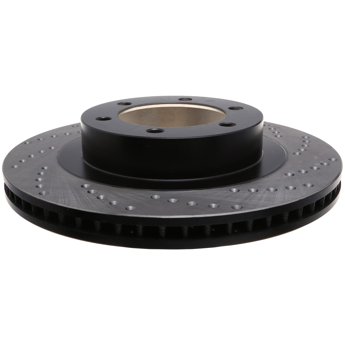StopTech Sport Cross Drilled Brake Rotor; Front Left