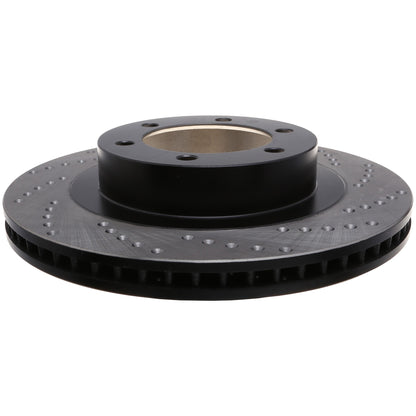 StopTech Sport Cross Drilled Brake Rotor; Front Left