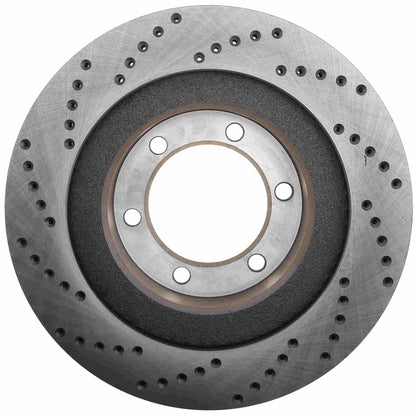 StopTech Sport Cross Drilled Brake Rotor; Front Left