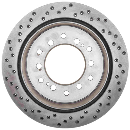 StopTech Sport Cross Drilled Brake Rotor; Rear Left