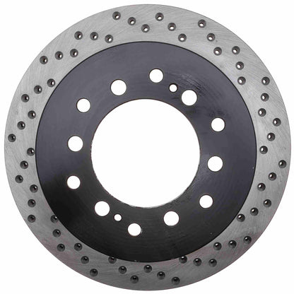 StopTech Sport Cross Drilled Brake Rotor; Rear Left
