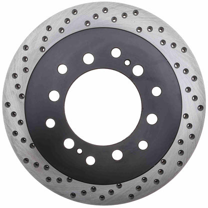 StopTech Sport Cross Drilled Brake Rotor; Rear Right